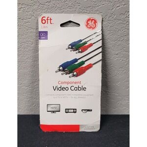 GE-branded 6ft Component Video Cable (model 33607) - New Open Package